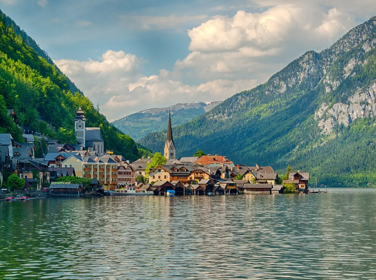 Hallstatt seen across the Hallstätter See